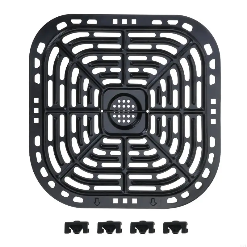 J6PE Không Độc Hại Nồi Chiên Không Khí Crisper Tấm Khay Giá Chảo Cho Lò Nướng Pizza Khoai Tây Chiên Rau Củ