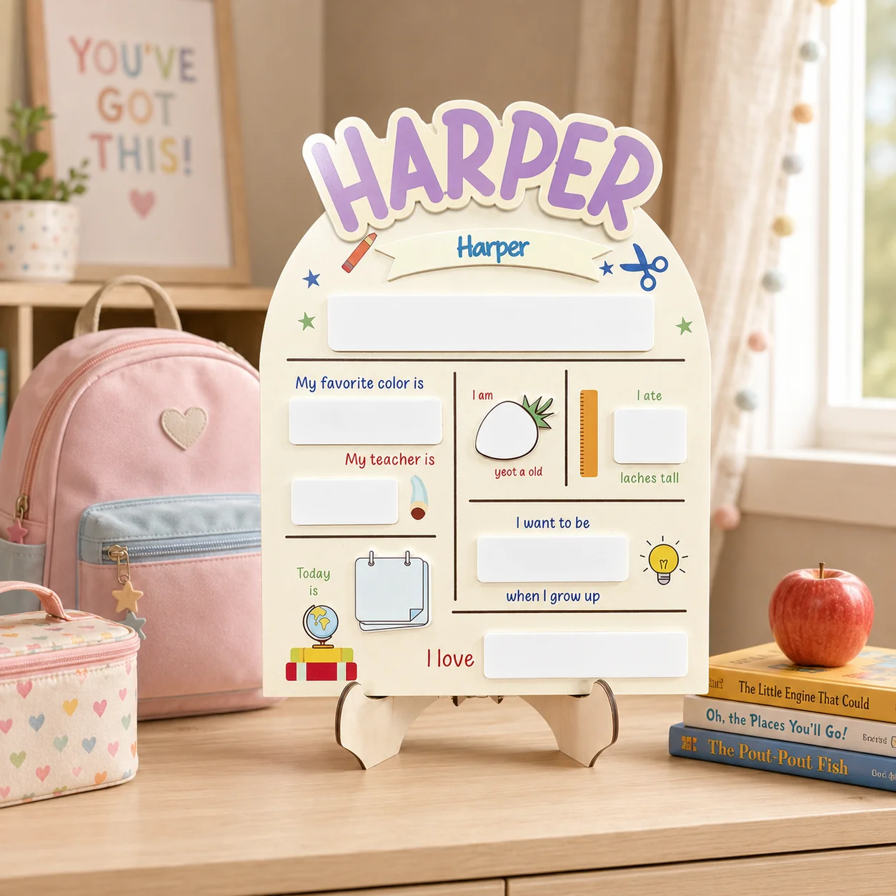 Panneau souvenir de la première journée d'école, plaque personnalisée avec nom, en bois et acrylique, souvenir pour enfants, crèche, école maternelle, décoration de fête à domicile, écoles