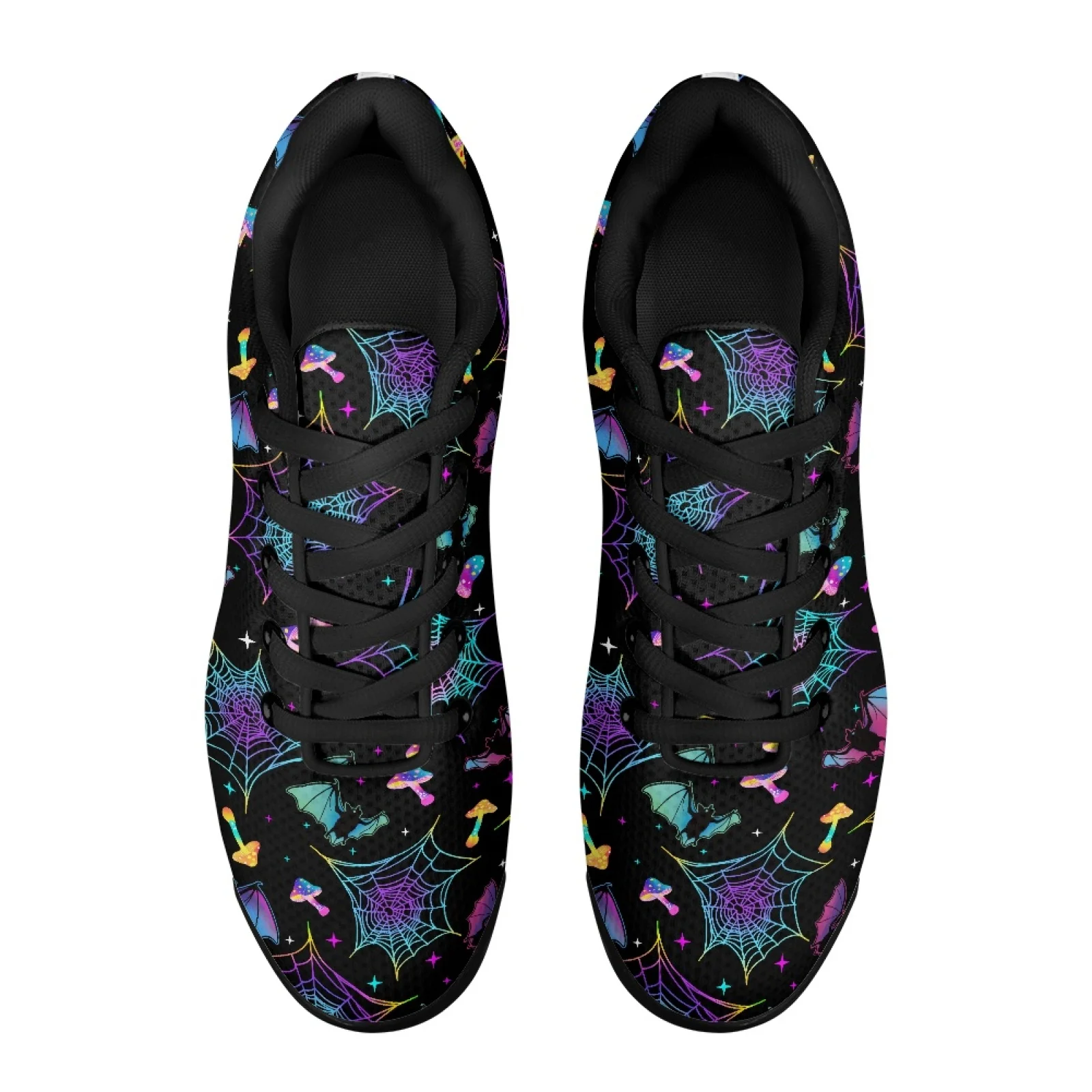 PENSTROLL Neon Spider Web Breathable Comfort Sneaker for Men Mesh Fashion Sneakers Athletic Sneakers