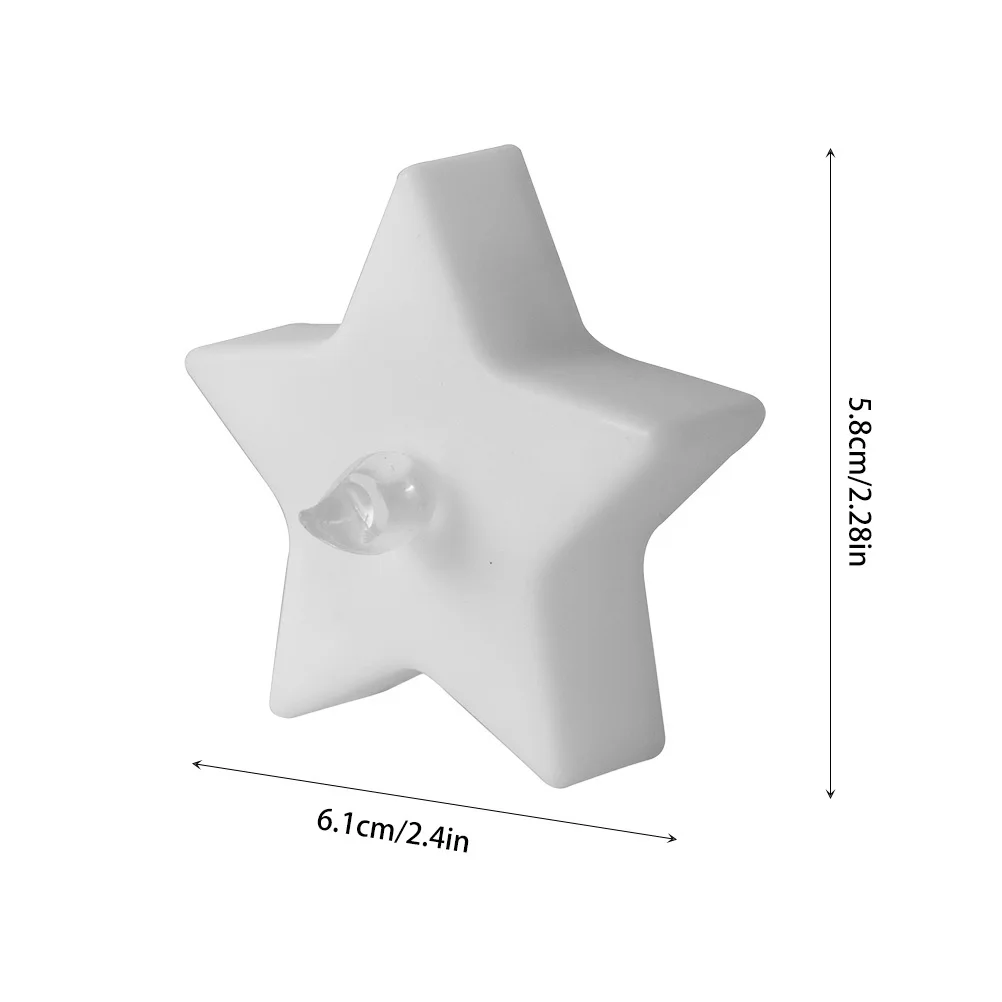 

12pcs Led Electronic Candles Warm White Five-Pointed Star Lamp For Christmas Party, Flameless Electric , Safe Eco-Friendly