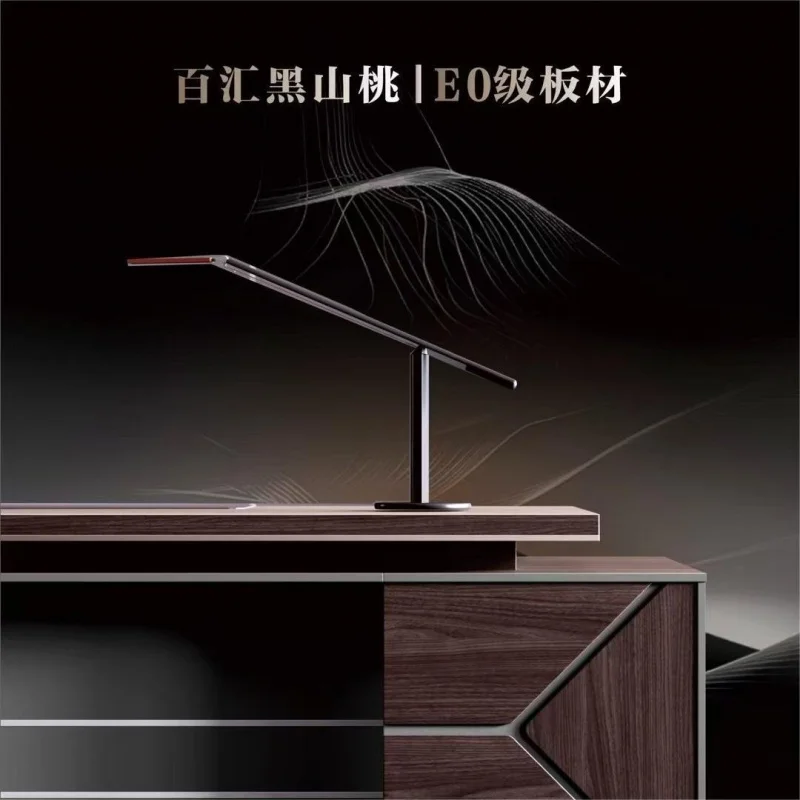 , Simple Modern Office , Manager , Executive Desk With Double Cabinets, CEO Furniture, Impressive Supervis