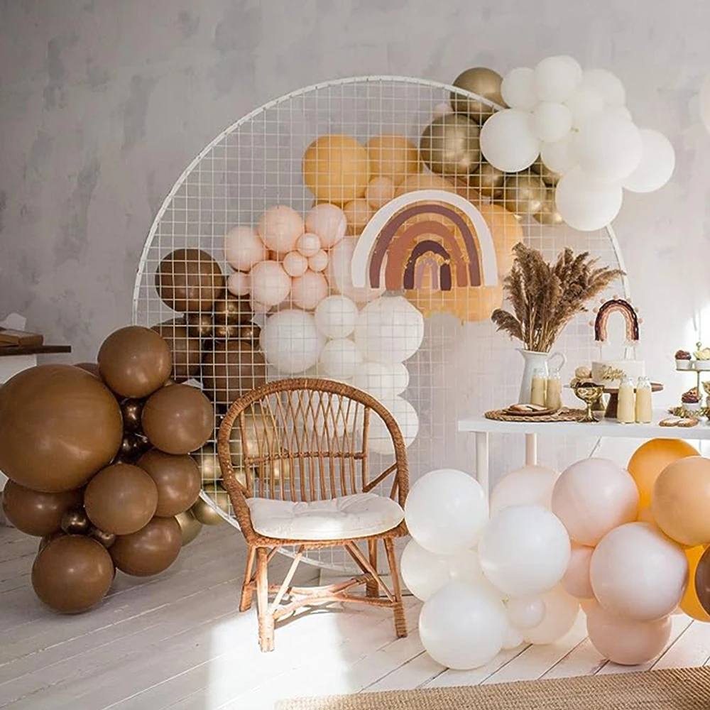 بالونات الباستيل لتزيين حفلات أعياد الميلاد والرمال ، استحمام الطفل ، استحمام الطفل ، كاكي الكاكاو ، وردي أزرق عتيق #2