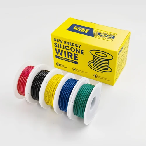 Imagen 2 del producto 16/18/20/22/24/26/28/30 AWG 5 colores cable eléctrico alambre de cobre estañado DIY cable eléctrico alambre de silicona suave Kit de conexión cable