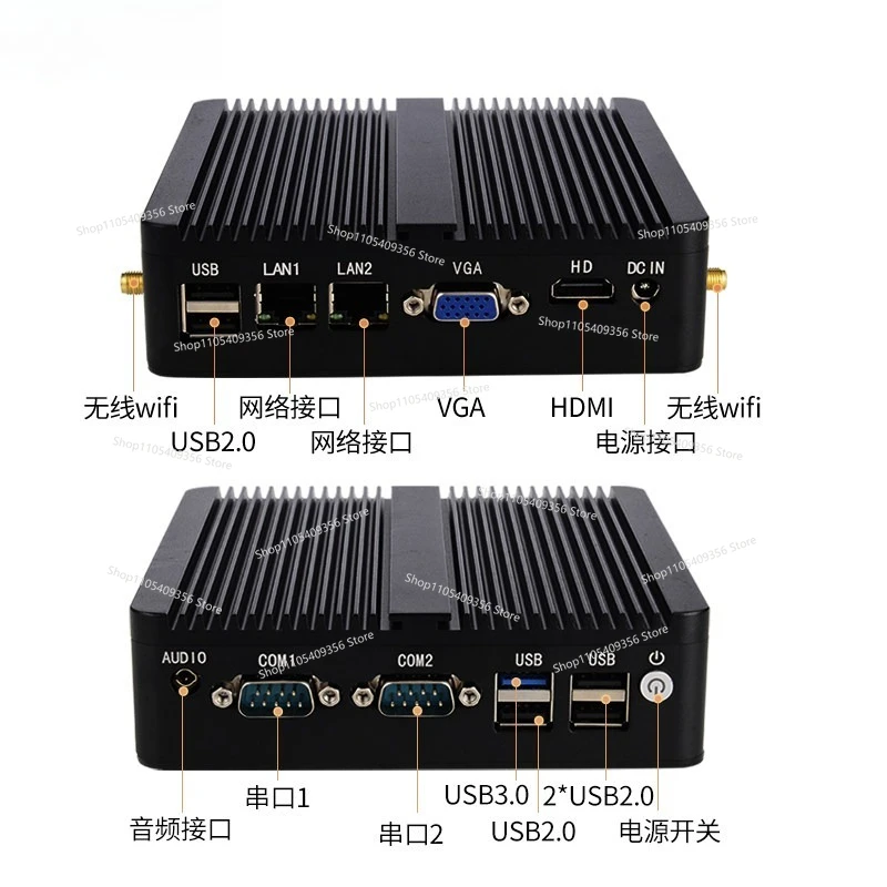 For Industrial Computer Hosts, Dual Network Dual Serial Ports, Mini Hosts, J6412 J1900 N100, Quad-core Core I3 I5 I7
