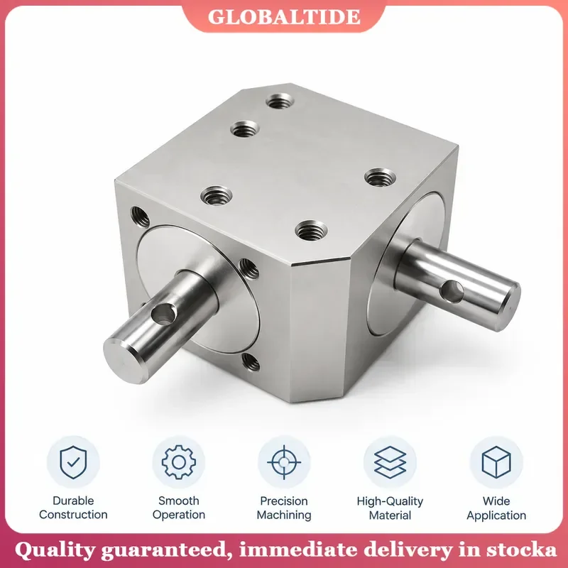 1:1Right Angle Conical Bevel Gearbox Right Angle Commutator Device Speed Ratio 1:1 Double 8MM Shaft DIY Module