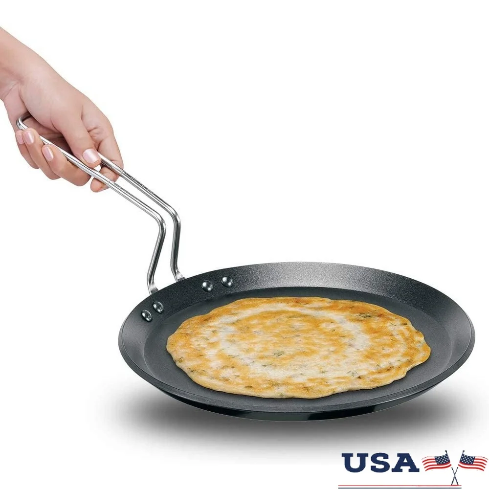 أواني طهي ذات مقاس 10 بوصة متوافقة مع الحث غير اللاصق مع أدوات طهي بمقبض من الفولاذ المقاوم للصدأ