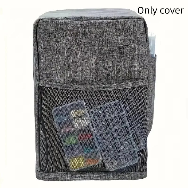 Durable Gray Oxford Fabric Sewing Machine Dust Cover with Storage Pockets，selection: black, grey, purple, blue and pink