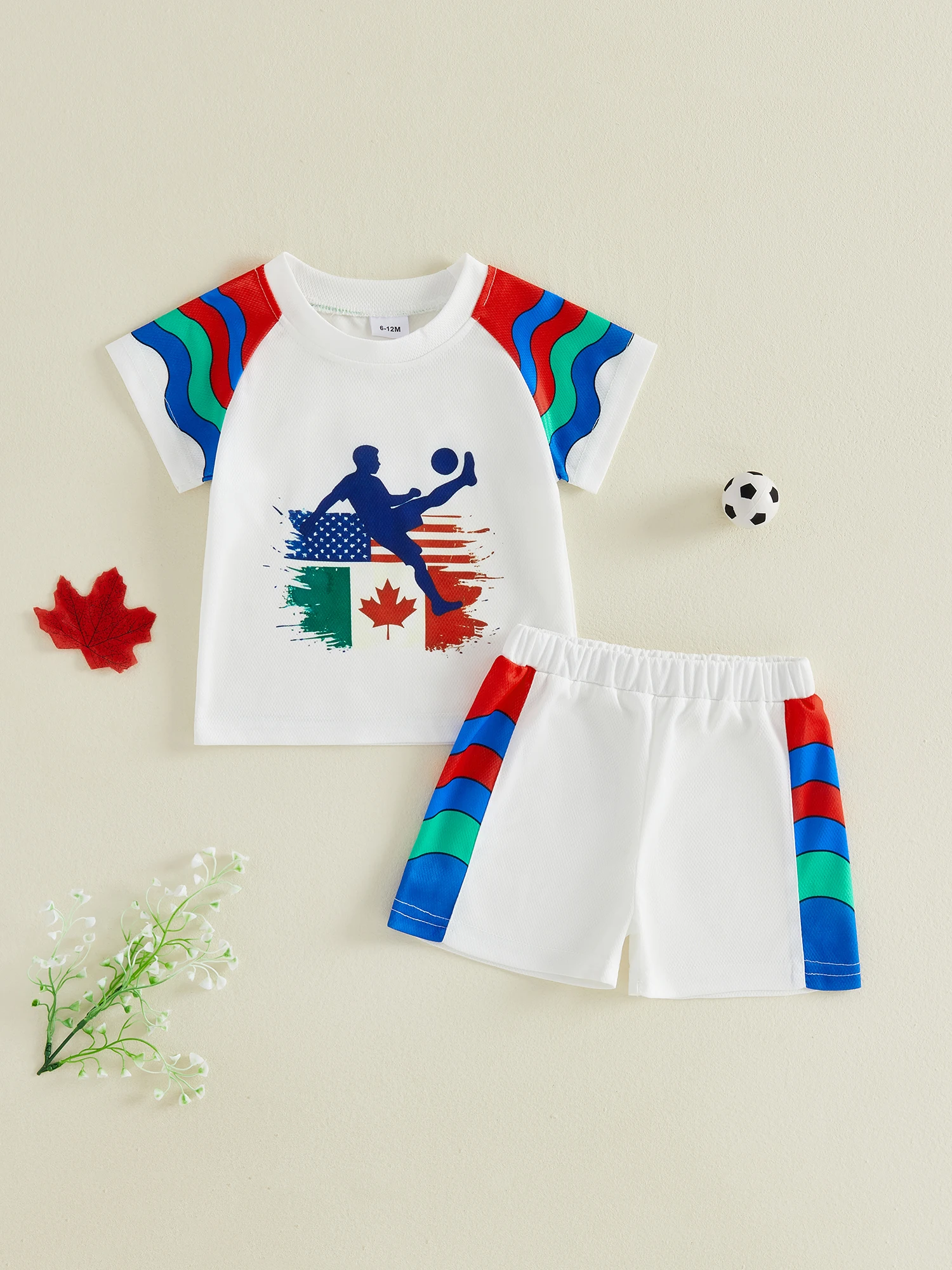 

Баскетбольная одежда для маленьких мальчиков: комплект из 2 предметов с полосатым дизайном, майка без рукавов и сетчатые шорты для активных игр