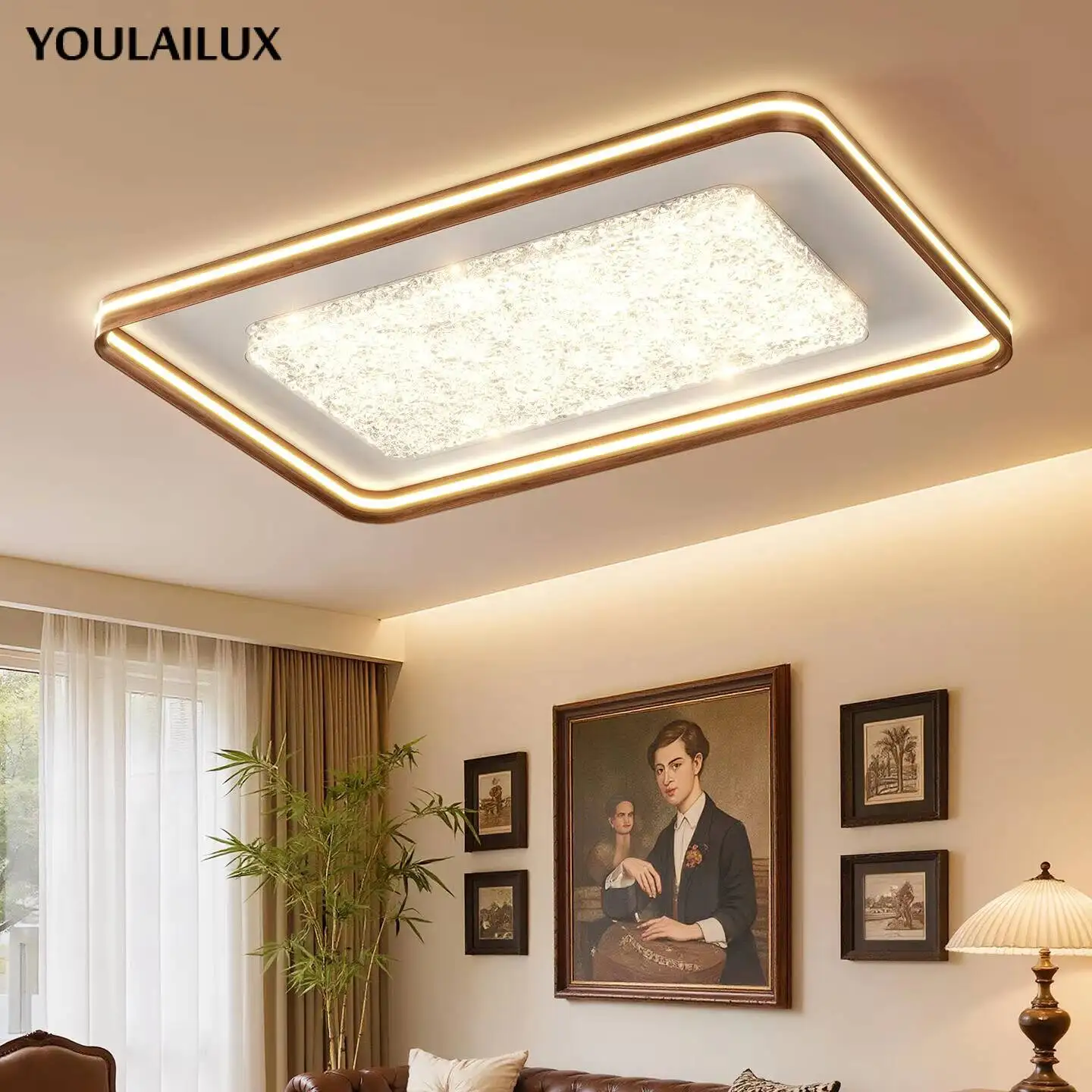Simple Led Living Room Ceiling Light 2026 New Ice Crack Bedroom Study Ceiling Lamp Main Lamp Modern Home Interior Lighting Lamps