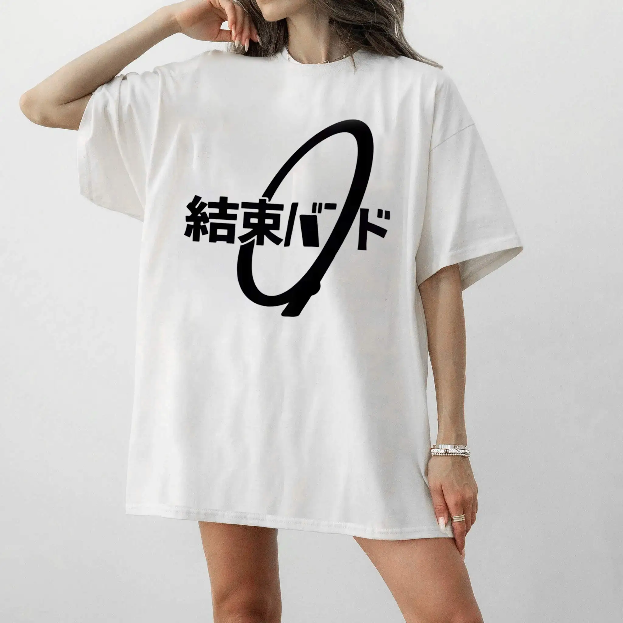 Women Vintage Kessoku Band Rock Music Gift Loose T-Shirt Tee Men Oversized Cotton Casual Harajuku Summer Short Sleeve Streetwear