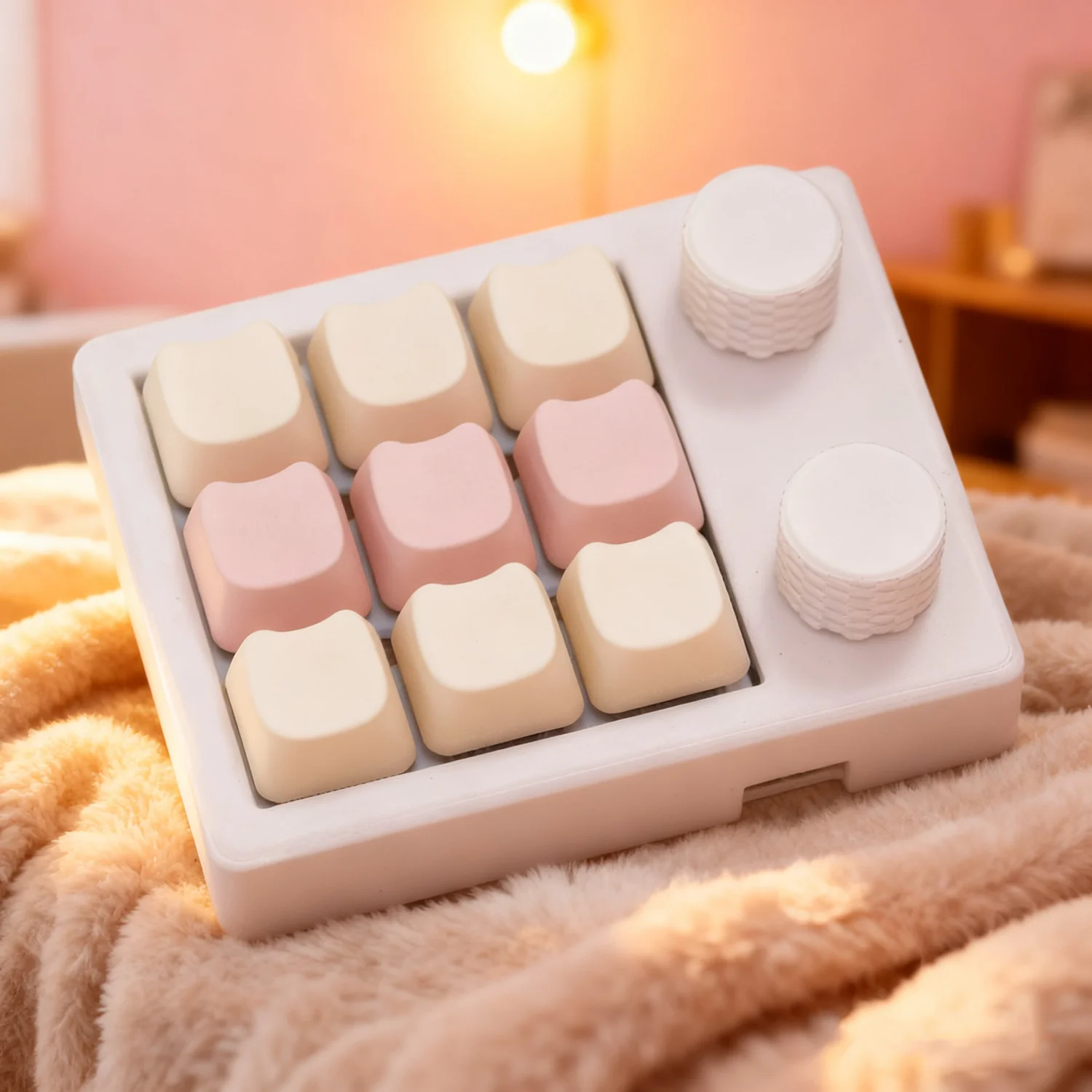 Dual USB-C 9-Key Macropad with 2 Knobs, VIA Compatible product image