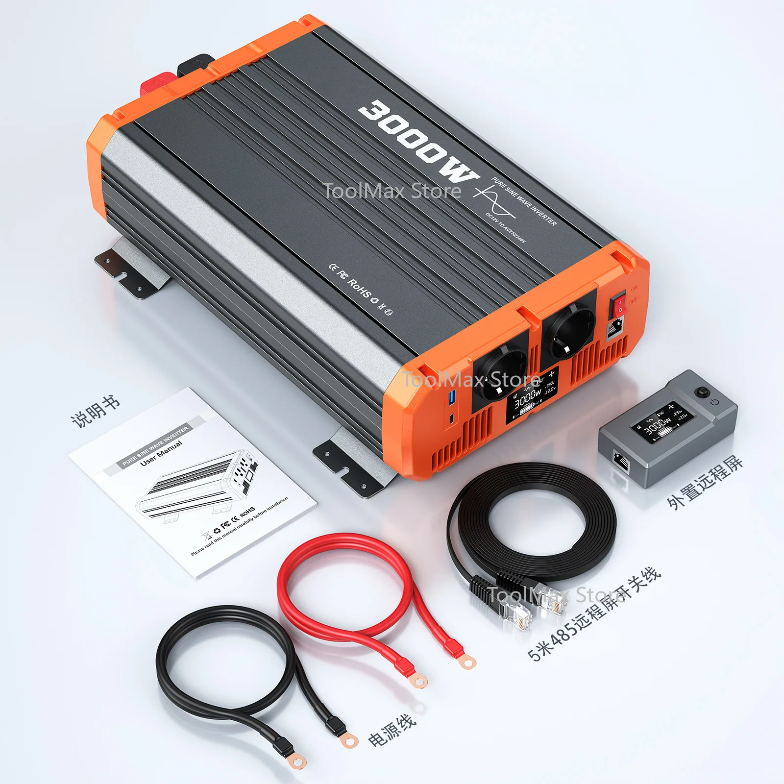 Full power inverter 6000W12V24V48V220V LCD external control panel