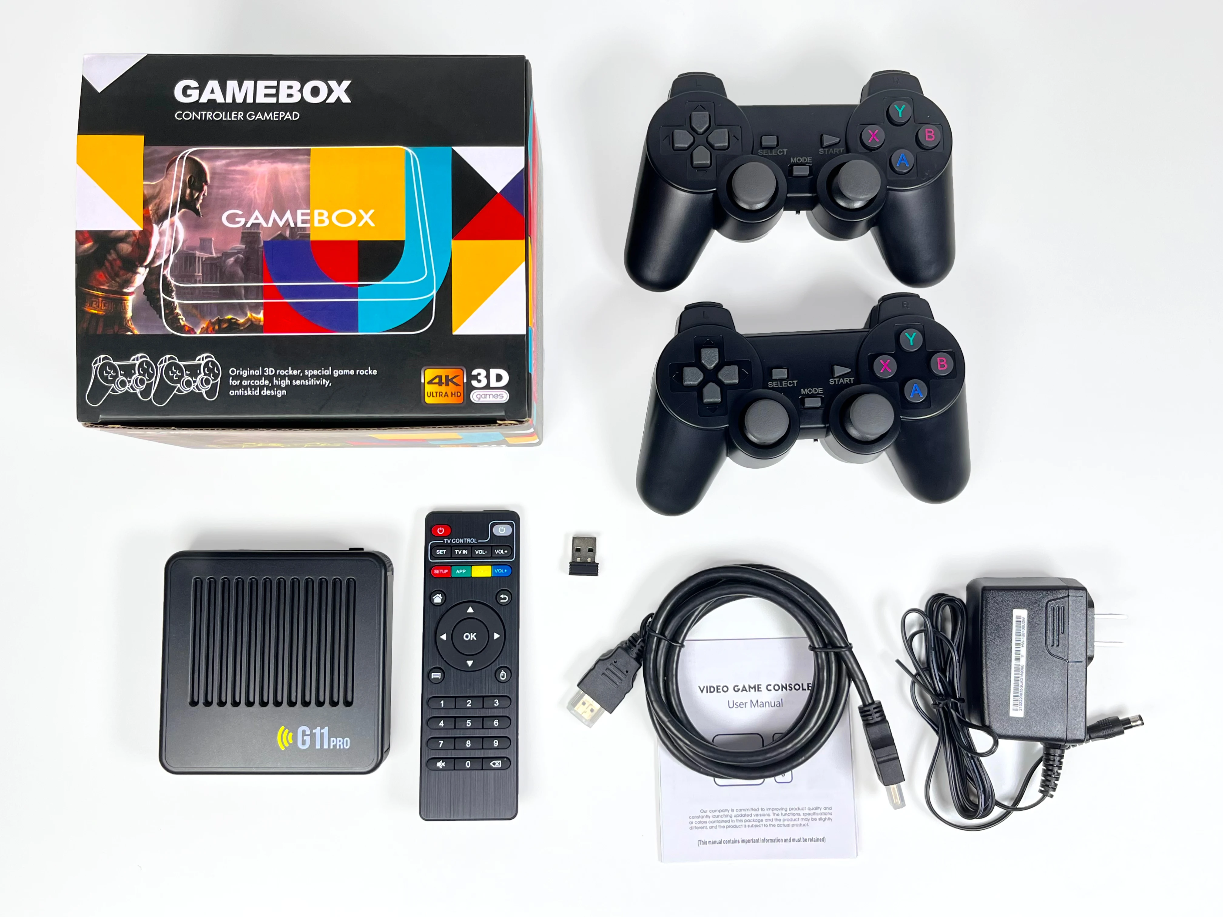 G11 Pro Game Box 4K HD TV Game Stick Video Game Console 128G مدمج في 40000 ألعاب ريترو مشغل ألعاب محمول لوحة ألعاب لاسلكية