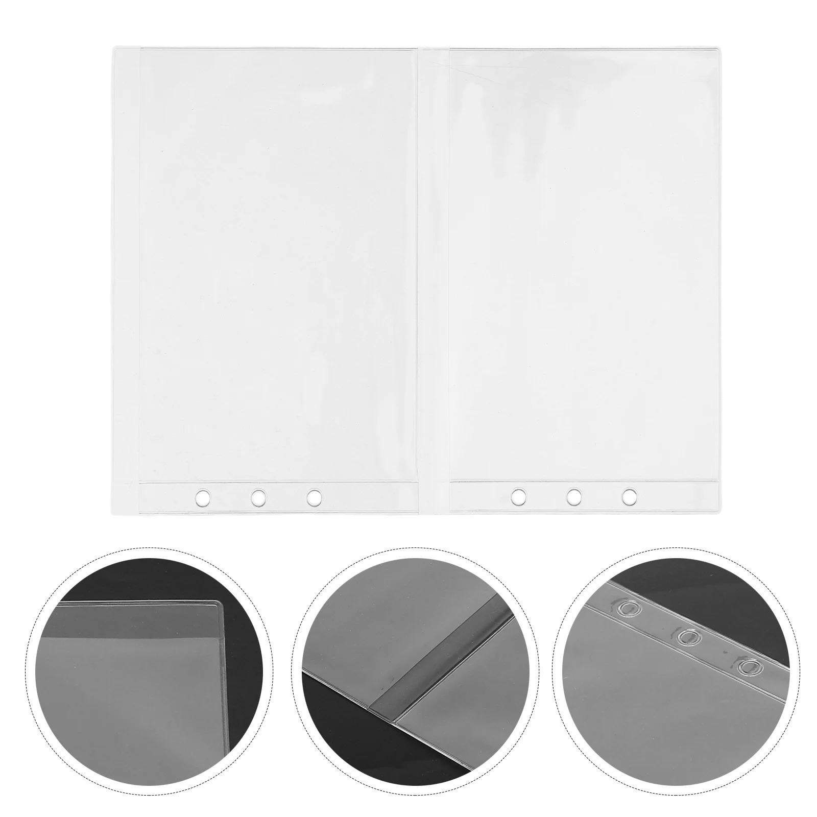 

20Pcs Transparent Binder Pouches Clear Document Dividers for Efficient Organization Transparent Pocket Binder