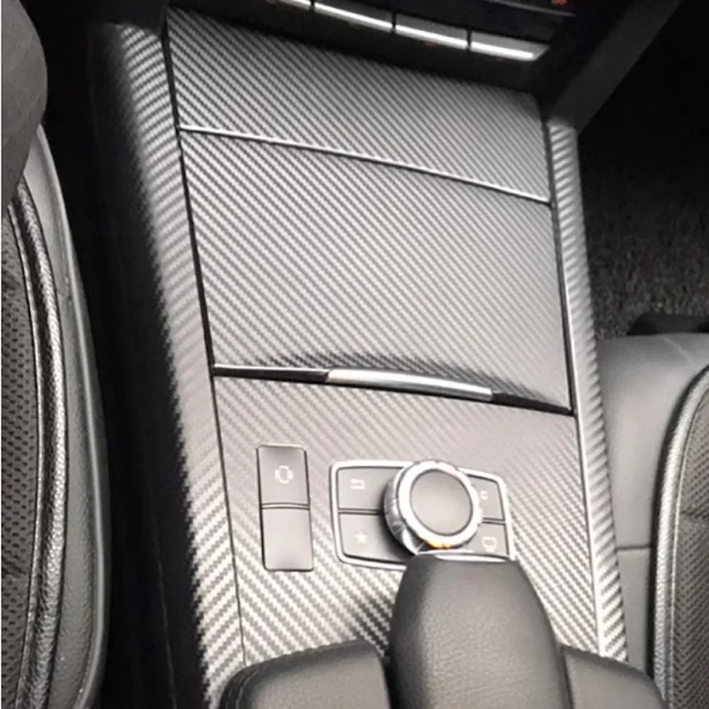 For Mercedes E Class W212 2014-2015Interior Central Control Panel Door Handle Carbon Fiber Sticker Decals Car styling Accessorie