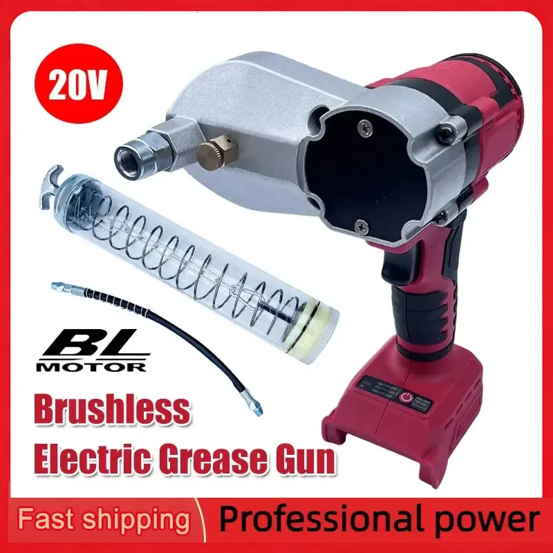 Brushless Electric Grease Gun Fit Milwaukee 20V Battery High Pressure Lubricating Oil Injector Machine Grease Guns