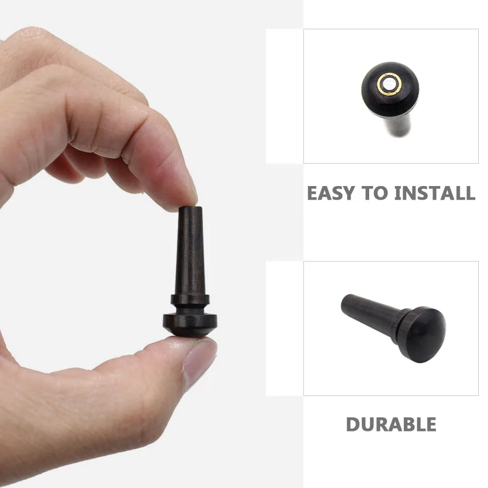 

3Pcs Premium Ebony Violin Tail Pins Strong Fixing String Studs Violin Spare Parts Acoustic Accessories Wooden Bridge Pin