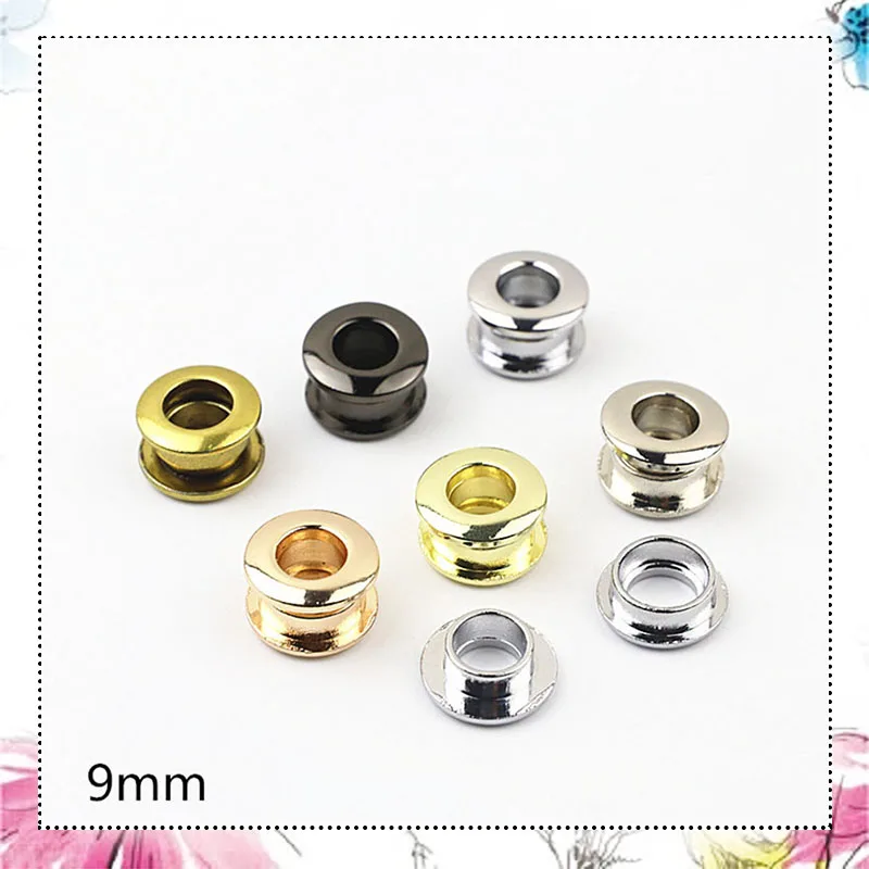 

30pcs ID9mm Metal Die-casting Eyelets Buckle O Ring Screws Stoma Clasp DIY Garment Perforated Rope Hook Accessories