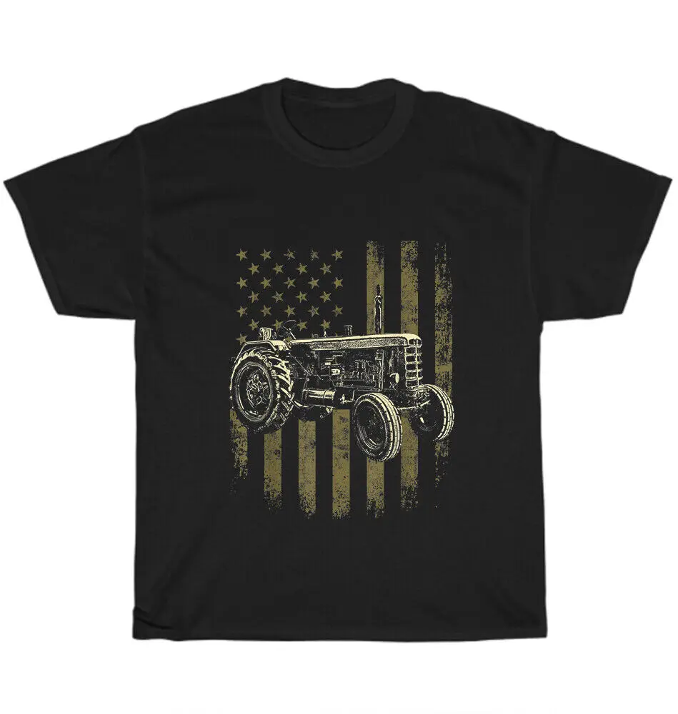 

Patriotic Tractor American USA Flag Farm Farmer Farming T-Shirt Unisex Tee Gift