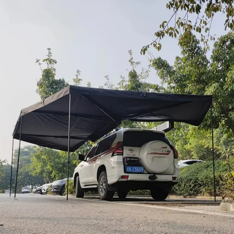 

360 Degree Car Awning,2.5M 4x4 Side Awning Tent, 280g Ripstop Waterproof with LED Light, for SUV Outdoor Camping,270 Car Awning