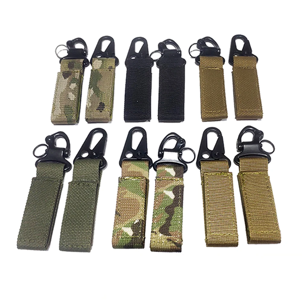 Mosquetón de nailon Molle para acampar, mochila al aire libre, gancho para llaves, correas, hebilla de cinturón, accesorio de escalada colgante rápido