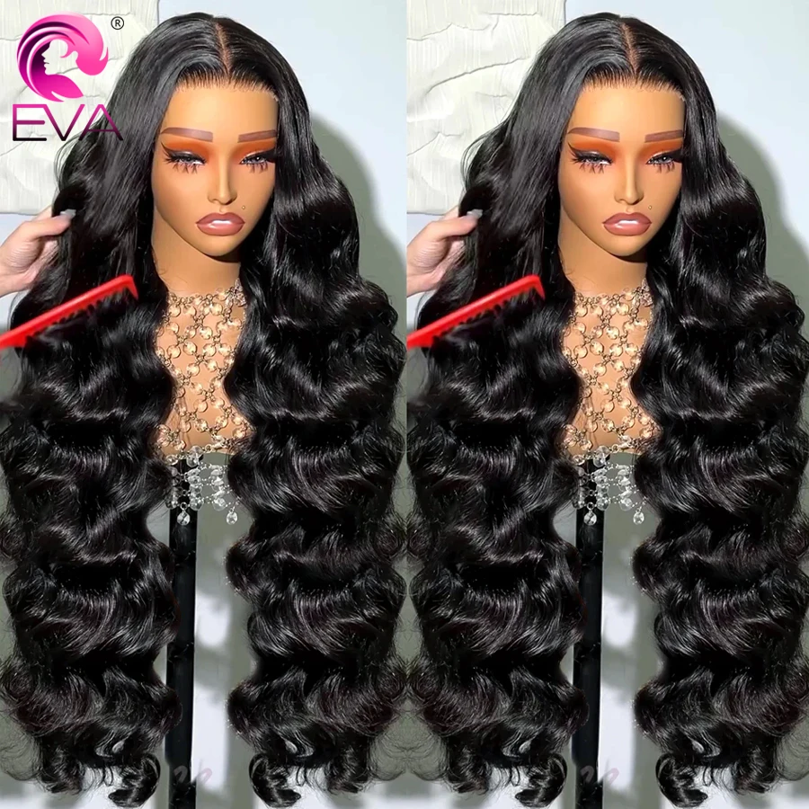 Eva 250 Density 13x6 HD Lace Full Frontal Wigs Body Wave Human Hair Wigs Melted All Skins Brazilian HD Closure Wigs Pre Plucked