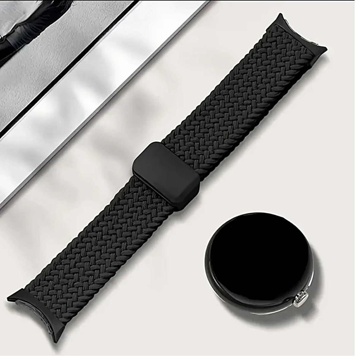 Stretchy Nylon Bands for Google Pixel Watch 5/4/3/2/1 Band 41mm | Upgrade Magnetic Buckle,for Pixel Watch 4 Straps for Women Men