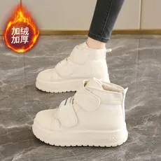 

women's cotton shoes winter high-top velvet casual board shoes