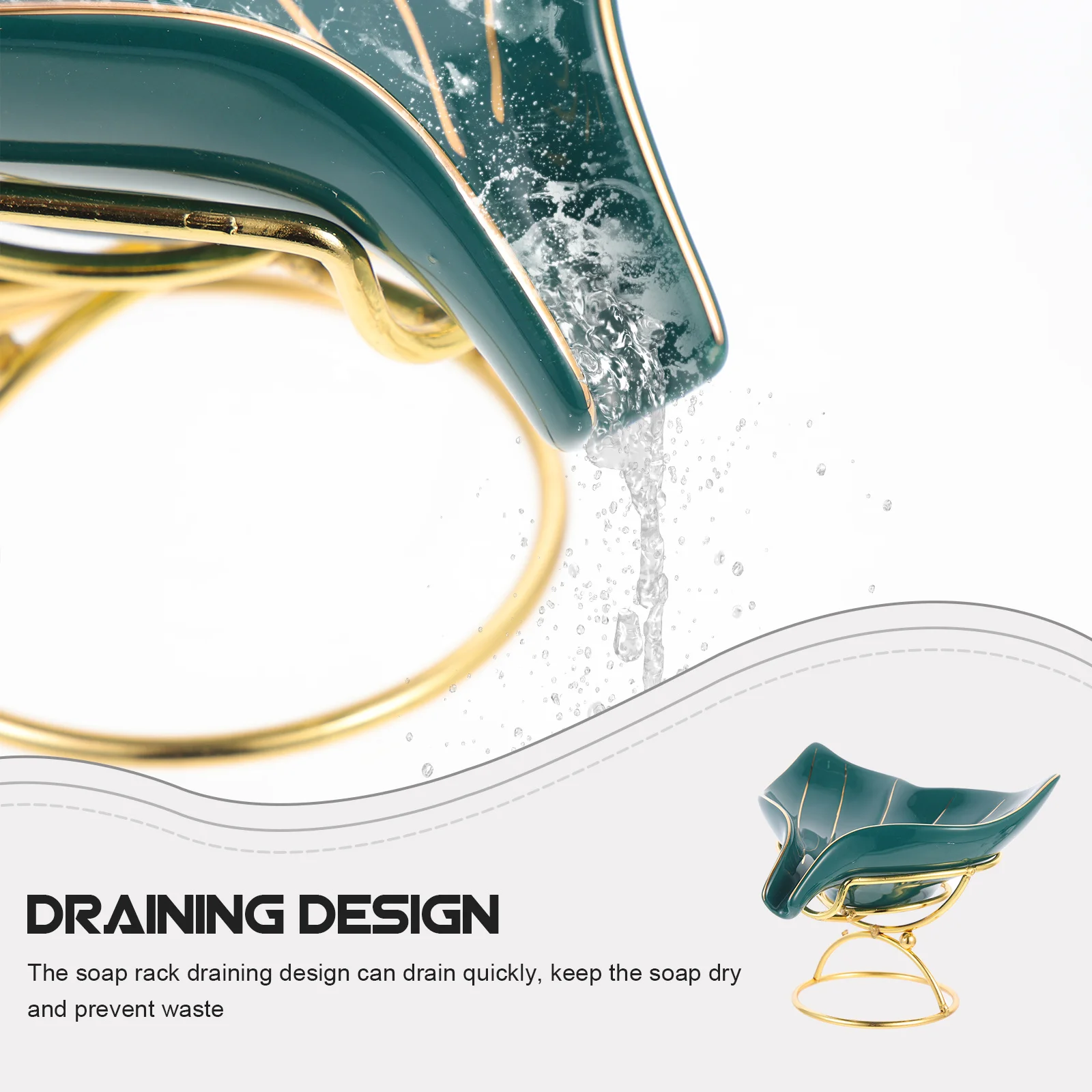 

Bathroom Soap Dish Rack for Practical Holder with Drainage Mermaid Tail Attractive