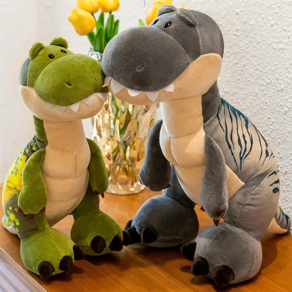 Dinosauro peluche bambola morbido dinosauro giocattolo carino 3d tirannosauro-rex bambola di peluche morbido cuscino di dinosauro farcito natale nuovo per i bambini