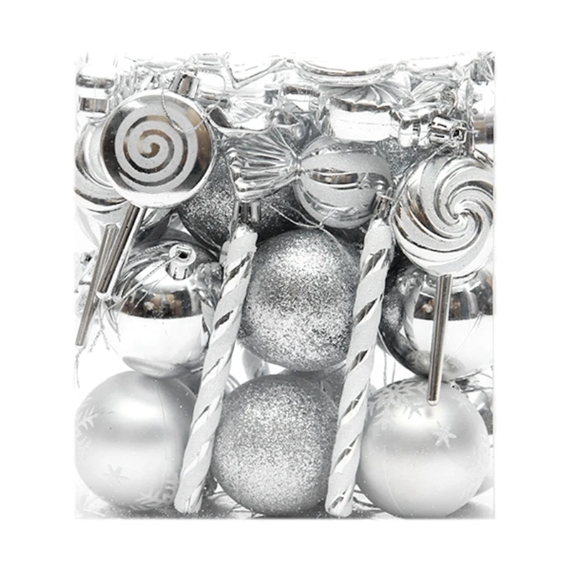 

36Pcs Christmas Ball Christmas Tree Hanging Pendants Printed Shaped Pendant Christmas Spheres