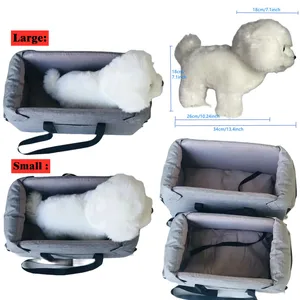 Pet products portable console driving driver car seat for dogs and small cats, car seat for the central arm of the car safety rope 6 Main Sales Cart PET - №4