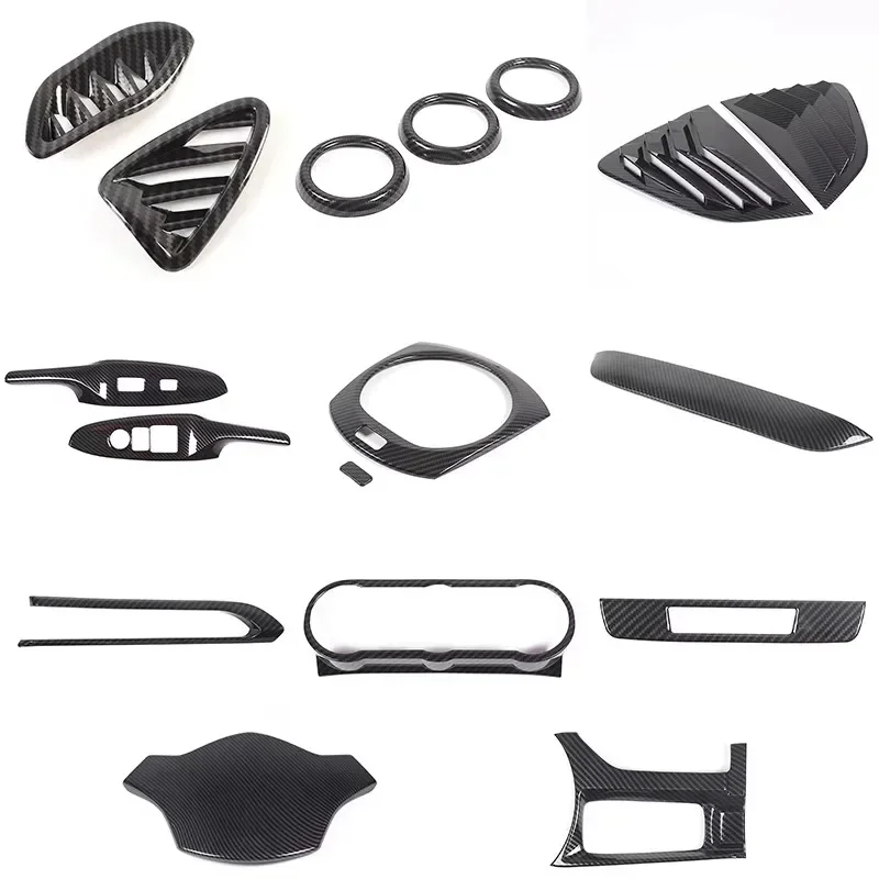 

For Mazda MX-5 MX5 ND 2016-2025 ABS carbon fiber car dashboard center control gearbox cover decorative sticker car interior kit