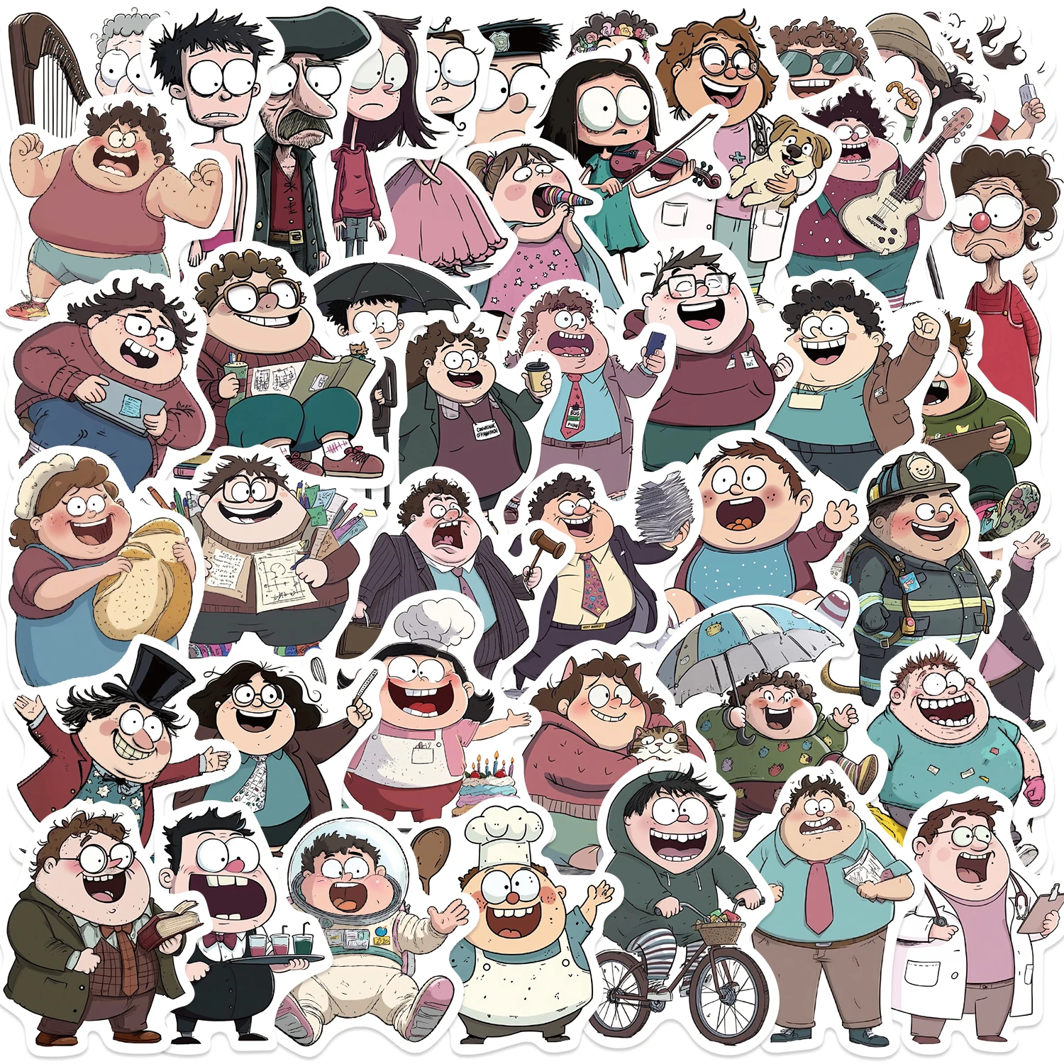 50 قطعة من ملصقات الرسوم المتحركة ذات الطابع الكرتوني لأكواب وأجهزة الكمبيوتر المحمولة والهواتف المحمولة وحقائب السفر #1