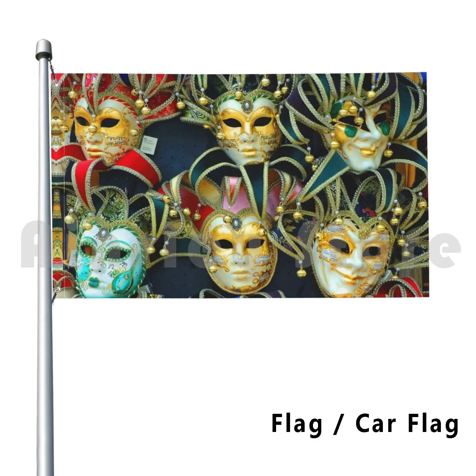 Flag Car Flag Venetian Opera 3209 City Italy Mardi Gras Opera Venezia Venice George Buxbaum