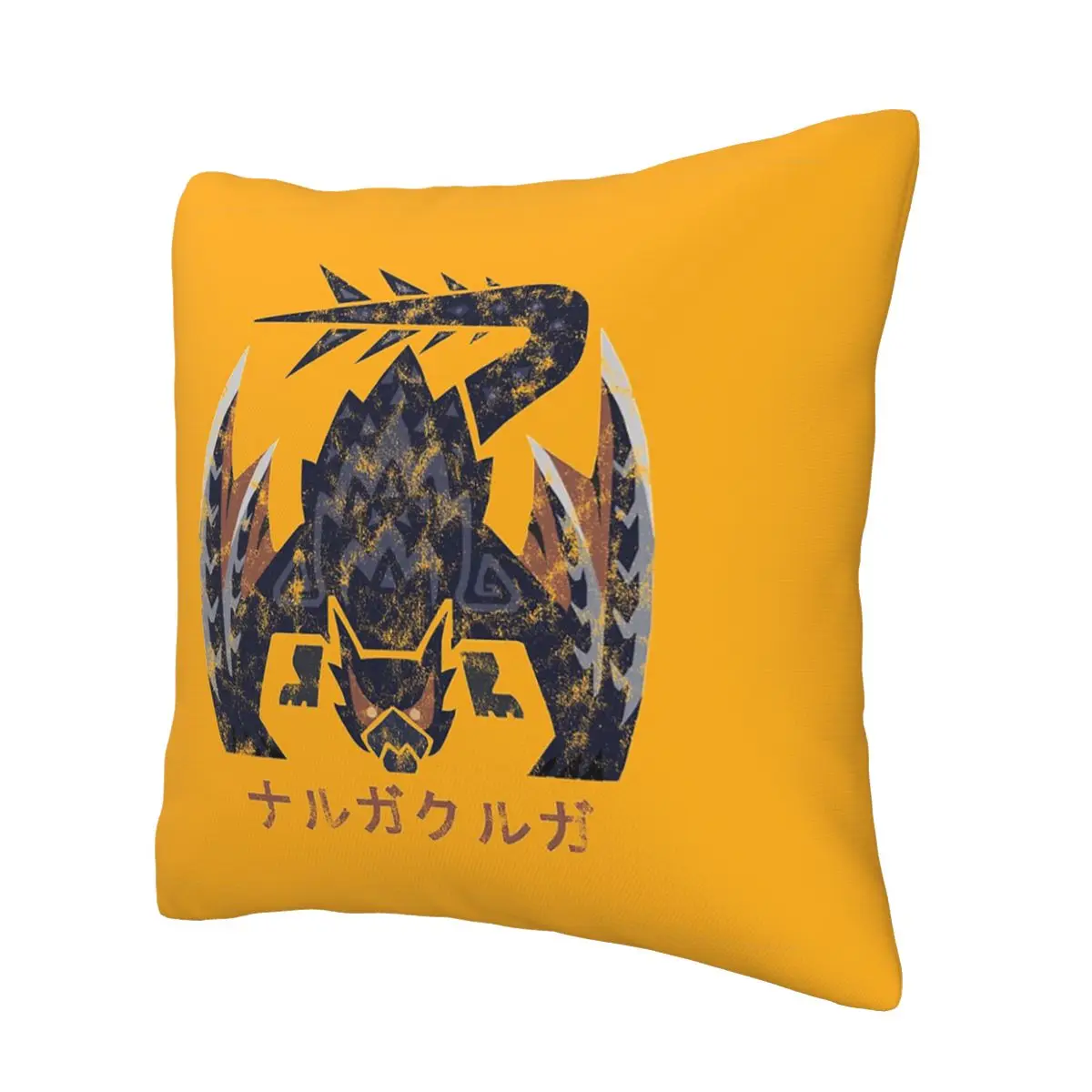 Monster Hunter World Iceborne Nargacuga Kanji Icon Soft Cushion Cover Decor Pillow Case Cover for Seater Double-sided Printing