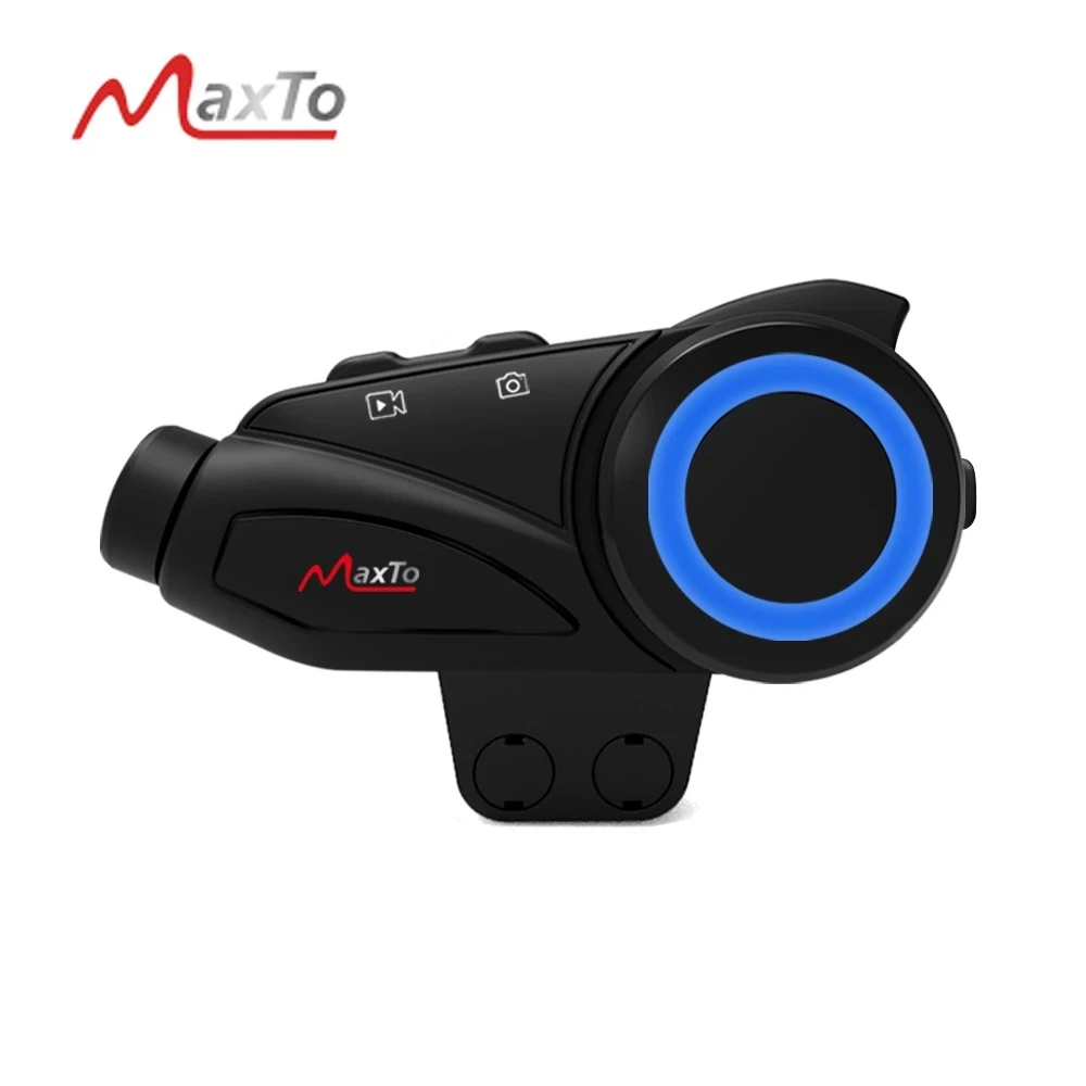 MAXTO M3 Motorcycle Helmet Headset Intercom Bluetooth Earphone Sony Lens WiFi Video Recorder Universal Pairing Interphone DVR