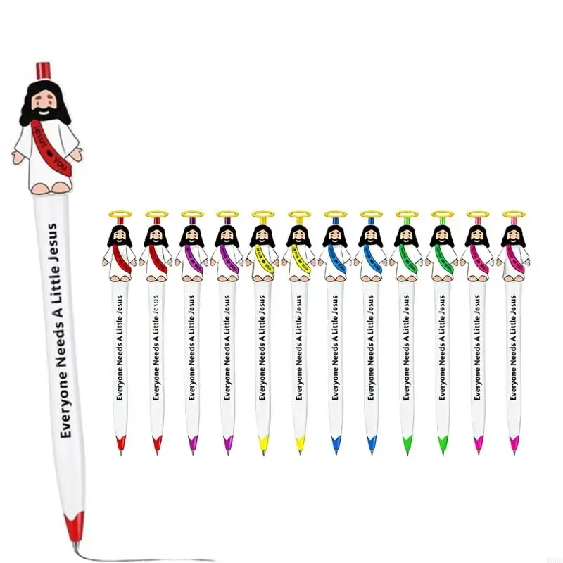 12/24/36Pcs Religious Scripture Ballpoint Pen 0.7mm Pen Point Quick Drying Inks For Daily Writing Note Taking Journaling 896C