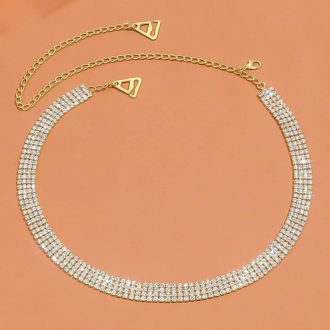 سلسلة كتف وحمالة صدر بسيطة من حجر الراين للنساء ، مجوهرات حمالة صدر مثيرة للفتيات ، كريستال لامع على الموضة ، إكسسوارات للجسم ، تخفيضات كبيرة #6