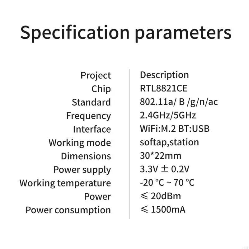 التردد المزدوج RTL8821CE WIFI بطاقة متوافقة 4.2 Compatib K1KF