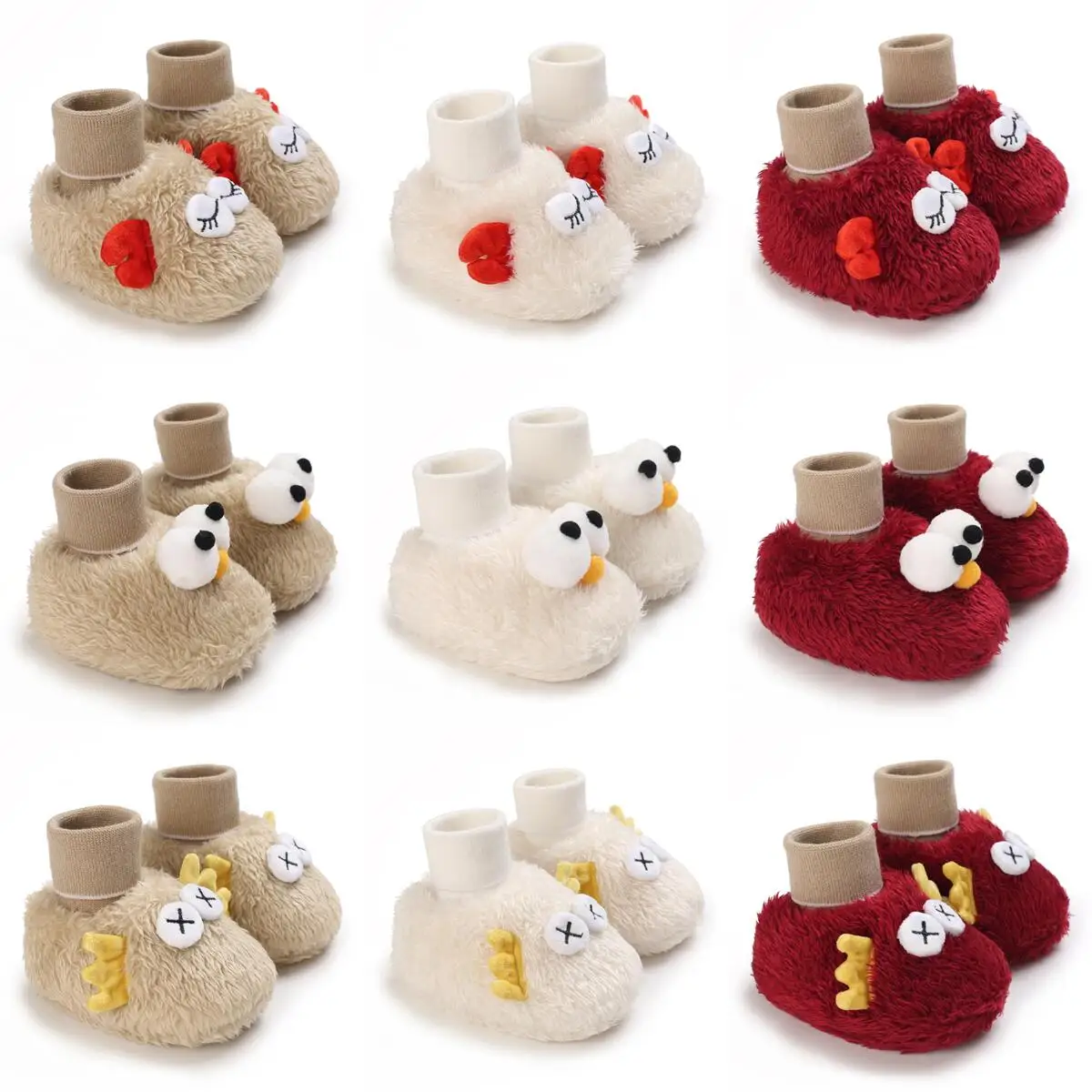 

Baby Socks Winter Baby Boys Girls Booties Fluff Soft Toddler Shoes First Walkers Non-Slip Warm Newborn Crib Shoes Moccasins