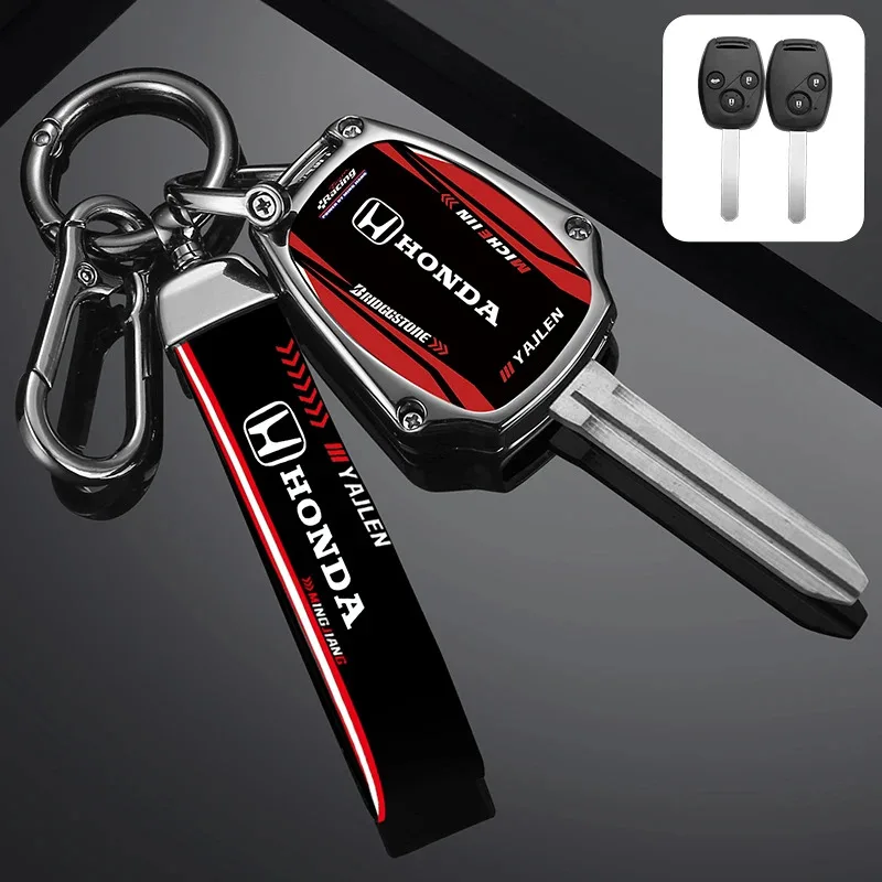 Diseño de estilo de carreras de coches funda para llave accesorio de carcasa para HONDA Accord CRV Pilot Civic 2003 2009 2007 2008 2010 2011 pegatinas
