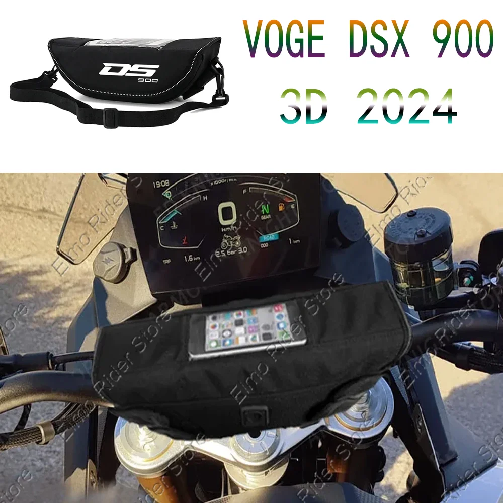 3D For Voge DSX 900 2024 Motorcycle Waterproof And Dustproof Handlebar Storage Bag Shock-proof Navigation Bag Travel Bag