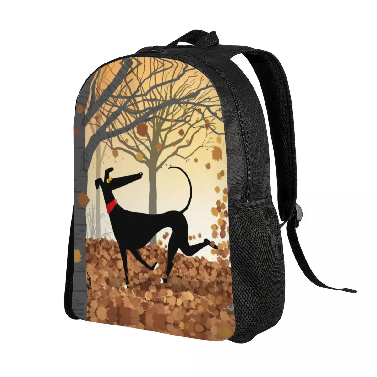 Mochila de viaje de otoño para hombre y mujer, morral escolar para ordenador portátil, Galgo, Whippet Dog, morral para Estudiante Universitario