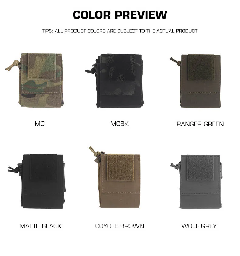 Tactical Recycling Bag MOLLE Dual-Mode Folding Storage Pouch Portable Airsoft Gear Large Capacity Military Waist Dump Bag