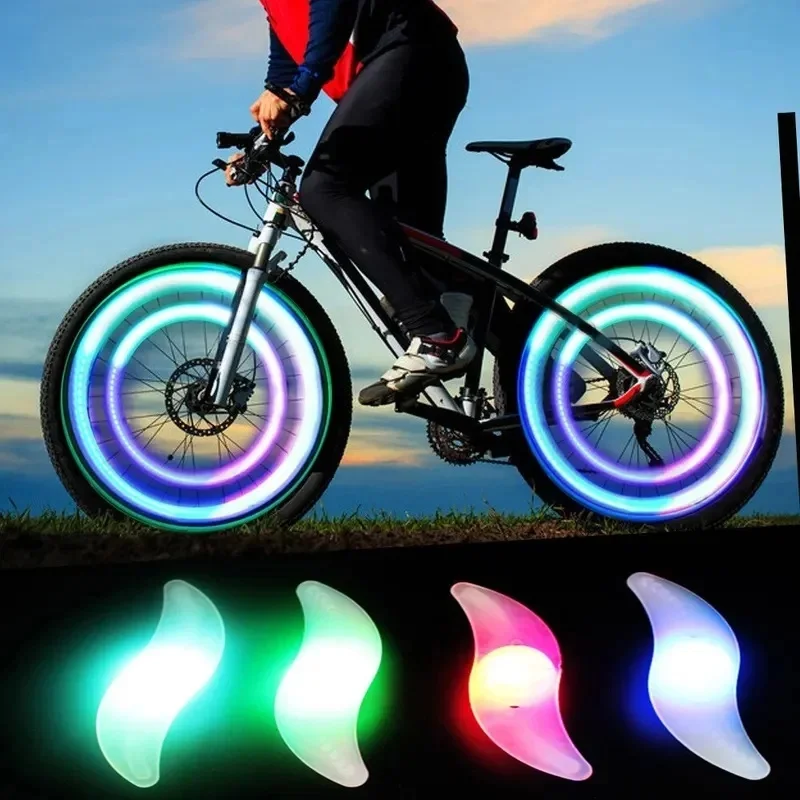 2/4/6pcs Waterproof Colorful LED Bike Spoke Light Wheel Tire Flash Warning Lamp Easy Install Road Bike Cycling Accessories