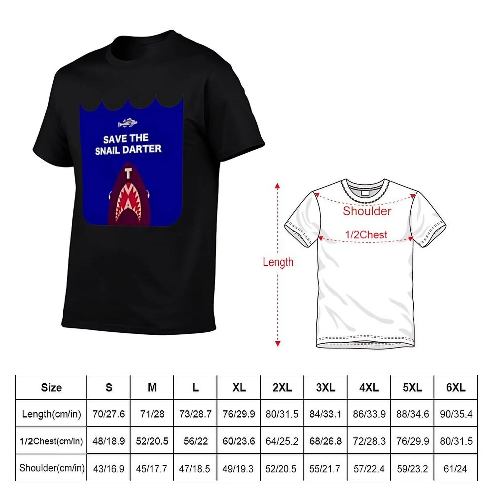 SAVE THE SNAIL DARTER- VINTAGE REMAKE T-Shirt sports fans rapper graphic tees Men's t shirts