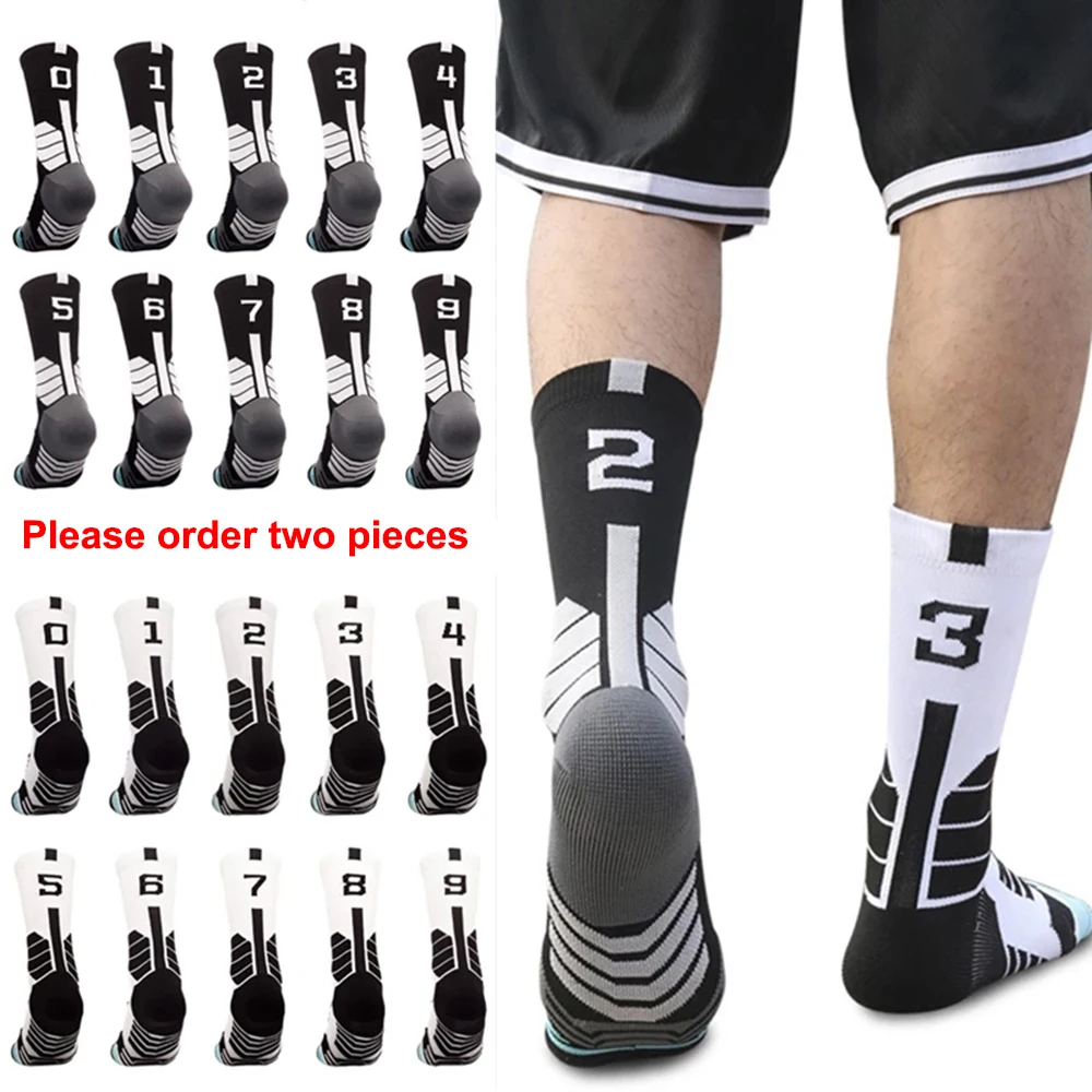 Number 0-9 Men\'s Basketball Socks Sports Socks Fitness Cycling Soccer Socks Jogging Running baloncesto Sock Calcetines Socks