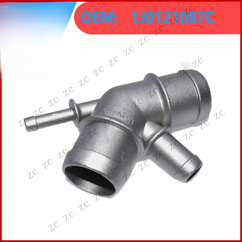 S+ 1J0121087C Aluminium Coolant Hose Connector For VW Golf Jetta Audi A3 Seat Skoda