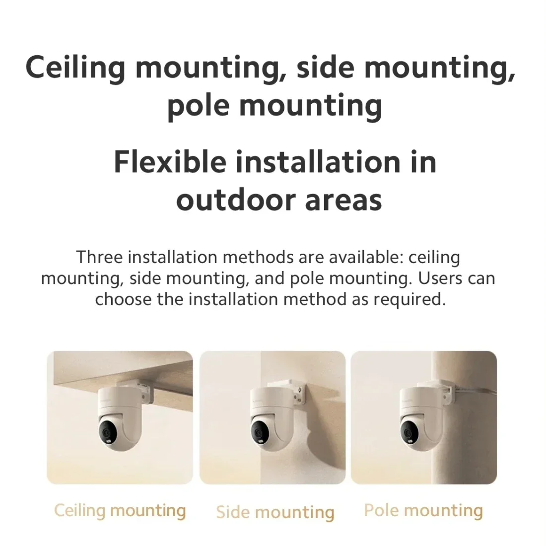 كاميرا XIAOMI الخارجية الأصلية CW300 2.5K رؤية ليلية كاملة الألوان 4 مليون بكسل IP66 تحذير تتبع الإنسان النسخة الصينية